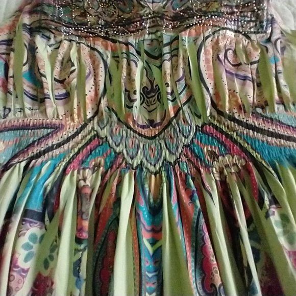 b friends Sleeveless beaded/smocked dress Size S - Picture 4 of 5